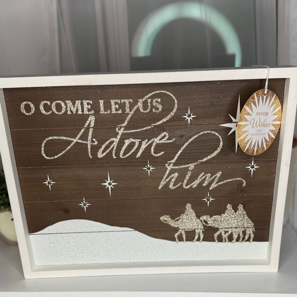 Brown and White Christmas Wall Art